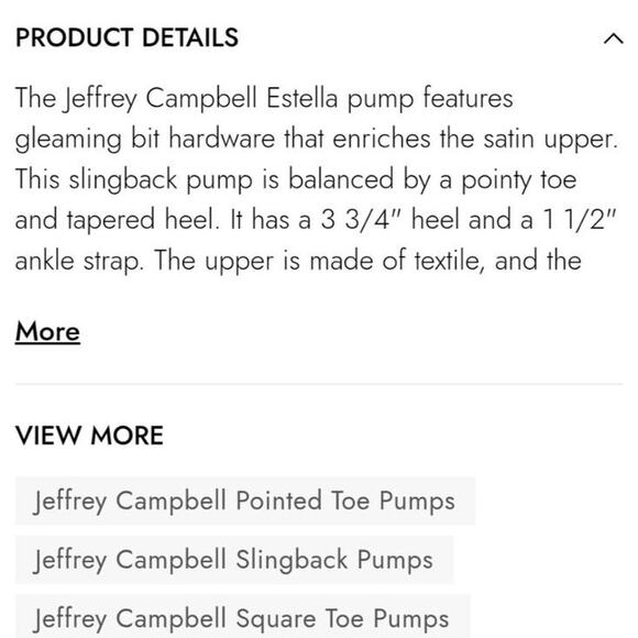 Jeffrey Campbell Estella Pointed Toe Satin Heels with Metallic Detail 10 - Picture 10 of 10